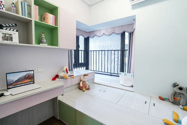 96㎡三居，巧妙延申玄關(guān)餐廳空間感，打造精致雅居